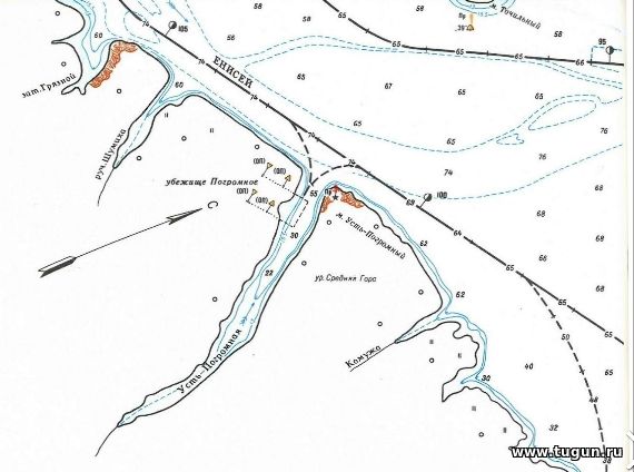 Карта усть илимского водохранилища с названиями заливов