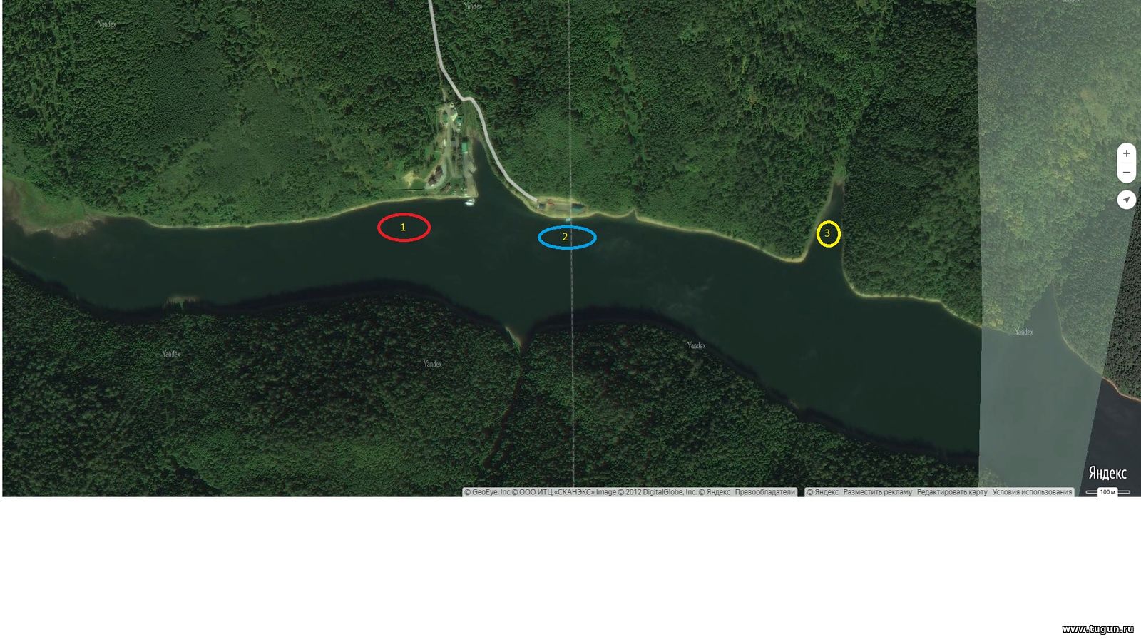 Бирюсинский залив красноярское море карта